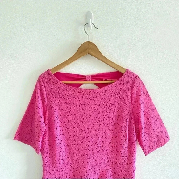 Betsey Johnson Pink Lacey Dress-Size 14 - Picture 2 of 7